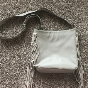 Fringe Gray Crossbody